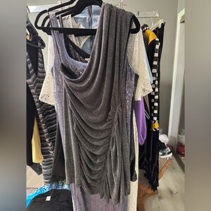 Chic Asymmetrical Gray Dress